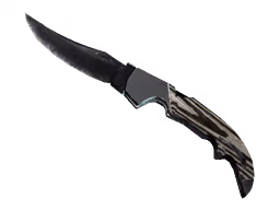 ★ Falchion Knife | Black Laminate (Well-Worn)